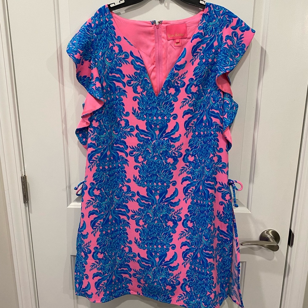Lilly Pulitzer Pink and Blue Romper- Size 14